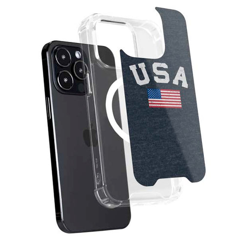 USA with American Flag iPhone 15 Pro Max MagSafe Case